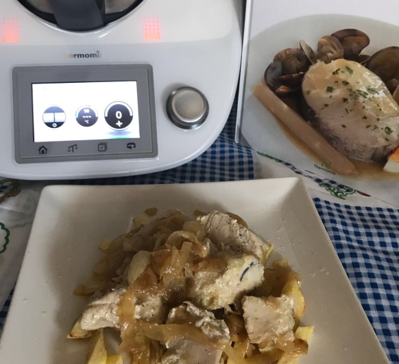 Bonito encebollado con thermomix