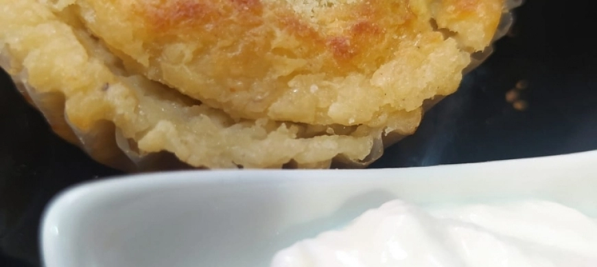 Croqueta de atún con lactonesa de atun