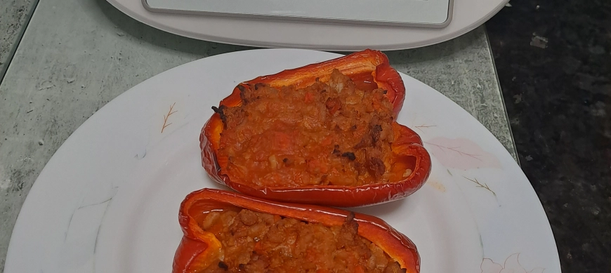 Pimientos rellenos en Thermomix