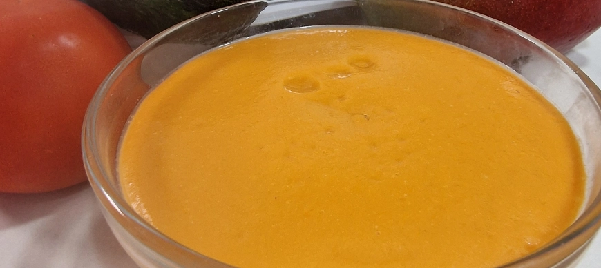 SALMOREJO DE MANGO Y AGUACATE CON THERMOMIX
