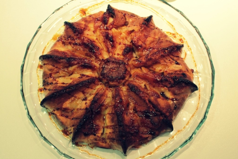 TARTA DE PLÁTANO Y MANZANA AL CARAMELO CON Thermomix®